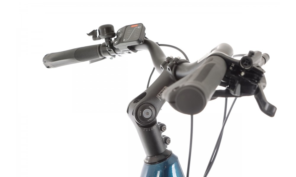 Rower miejski elektryczny Unibike Optima 2024 - niebieski