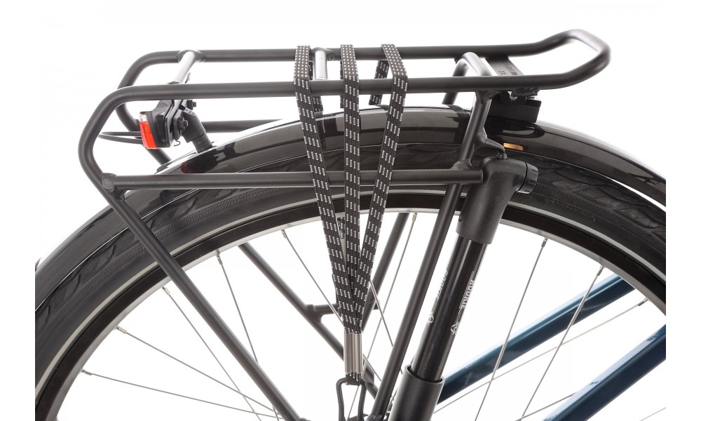 Rower miejski elektryczny Unibike Optima 2024 - niebieski