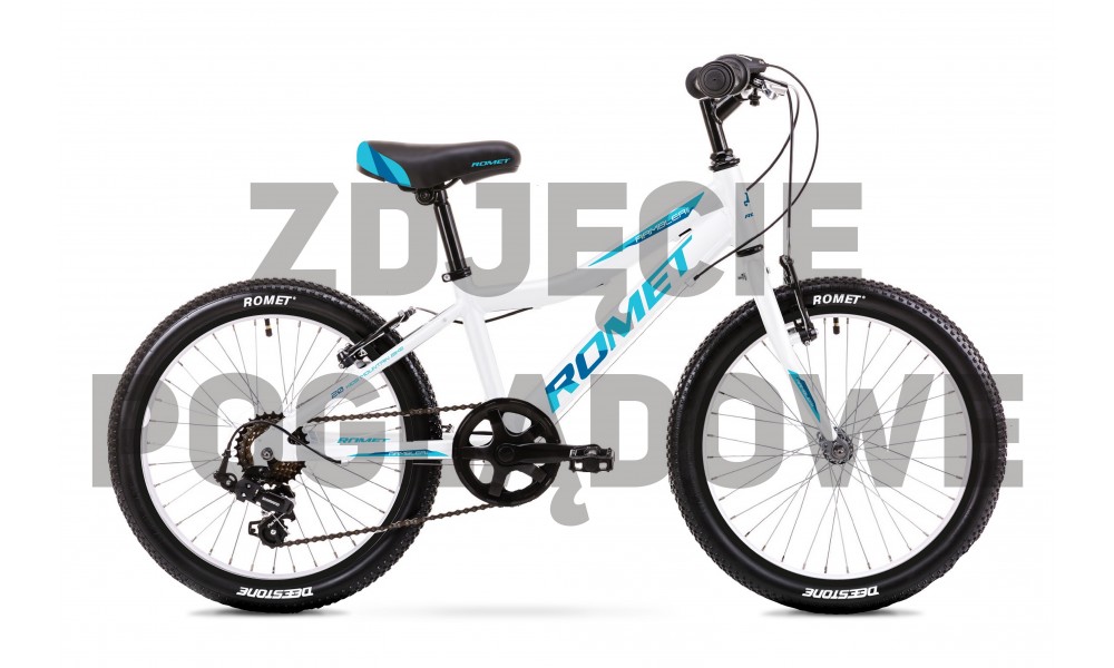 Rower dziecięcy Romet Rambler 20 Kid 1 2024 - biało-niebieski