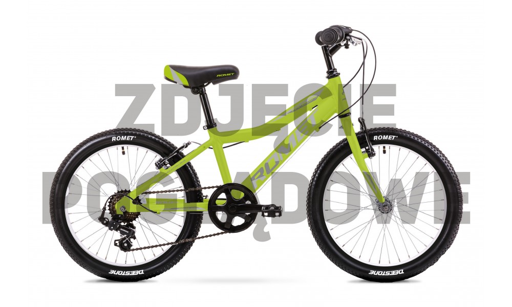 Rower dziecięcy Romet Rambler 20 Kid 1 2024 - limonkowo-szary