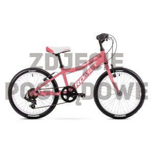 Rower dziecięcy Romet Jolene 20 KID 1 2024 - koralowo-biały 1