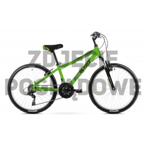 Rower górski Romet Rambler 24 2024 - zielony-grafitowy 1
