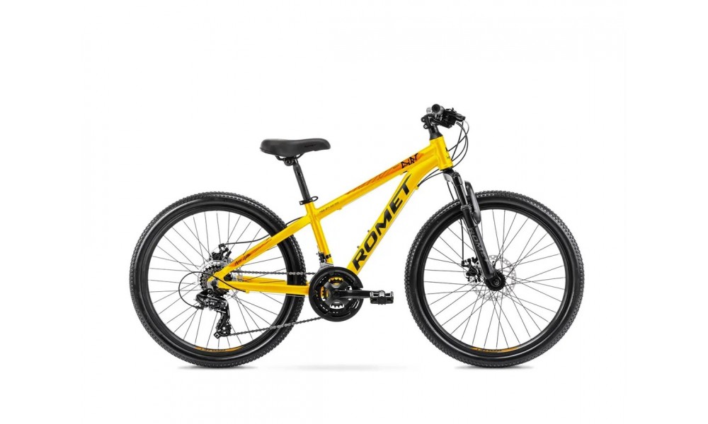 Rower młodzieżowy Romet Rambler Dirt 24 2024 - żółto-pomarańczowy