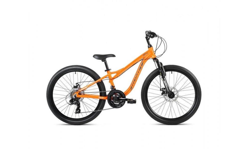 Rower młodzieżowy Romet Rambler Fit 24 2024 - pomarańczowo-srebrny