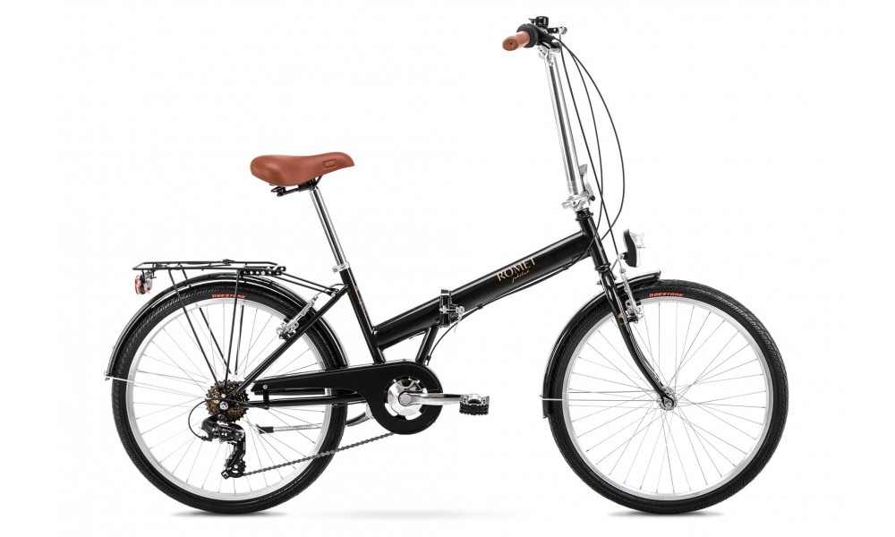 Rower miejski składany Romet Jubilat Eco 2024 - czarny