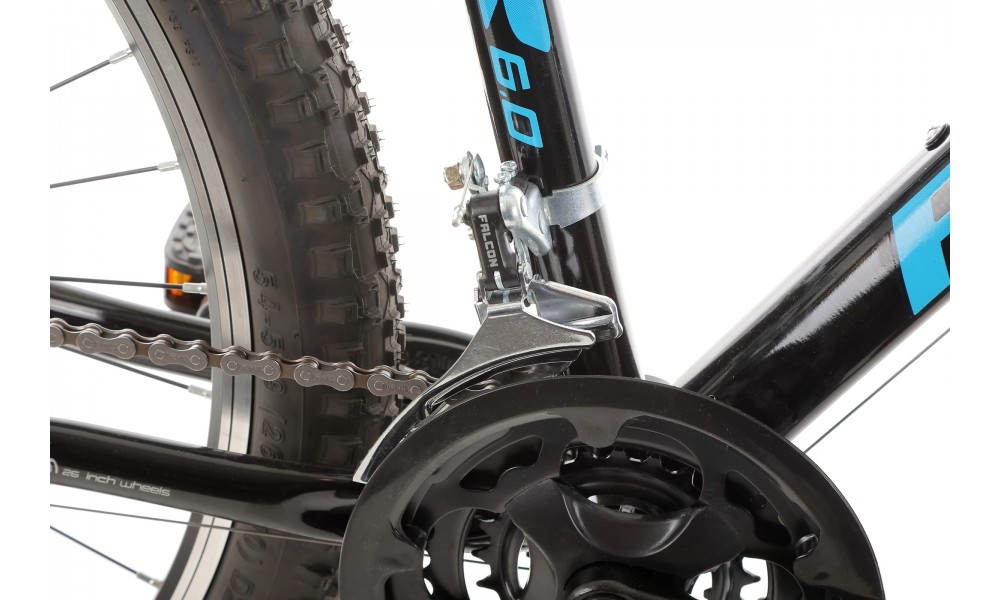 Rower górski Romet Rambler R6.0 JR 2024 - czarno-niebiesko-srebrny