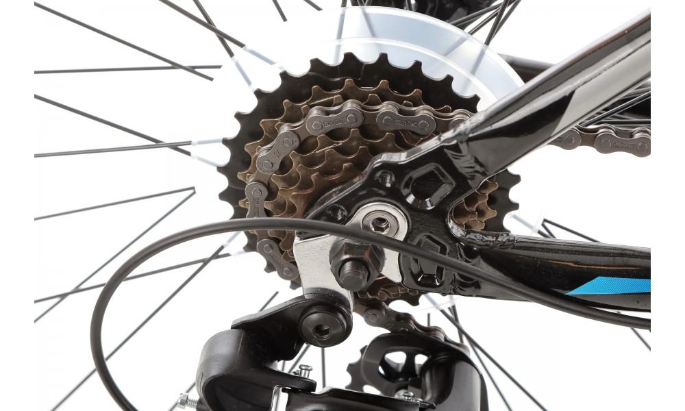 Rower górski Romet Rambler R6.0 JR 2024 - czarno-niebiesko-srebrny