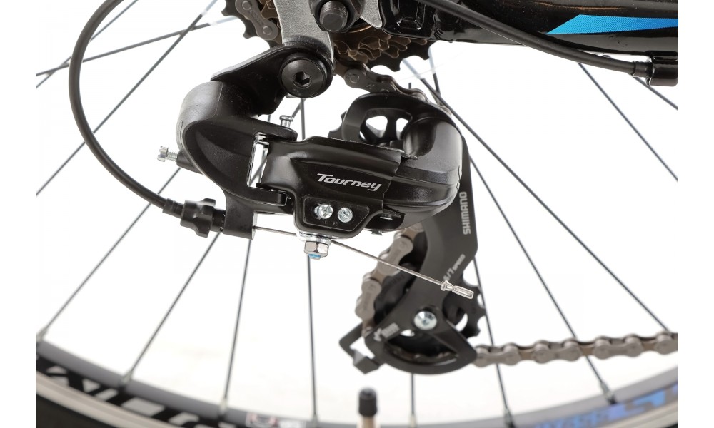 Rower górski Romet Rambler R6.0 JR 2024 - czarno-niebiesko-srebrny