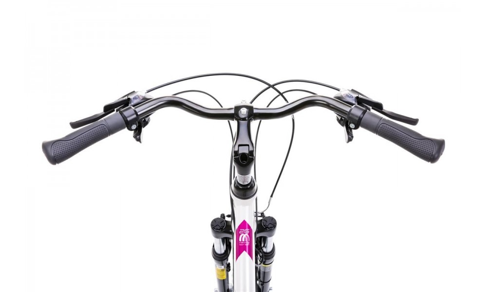 Rower trekkingowy Romet Gazela 26 2 2024 - biało-różowy