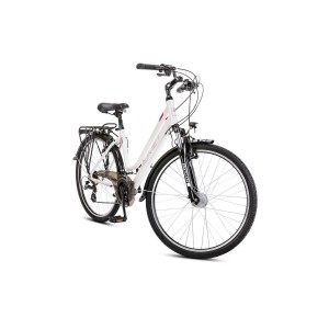 Rower trekkingowy Romet Gazela 26 2 2024 - biało-różowy 2