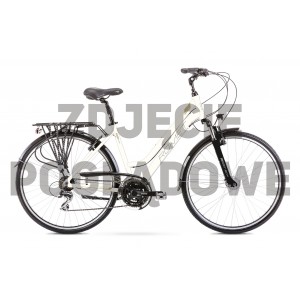 Rower trekkingowy Romet Gazela 26 3 CS 2024 - biało-złoty 1