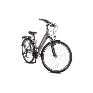 Rower trekkingowy Romet Gazela 26 1 2024 - różowy-biały 2