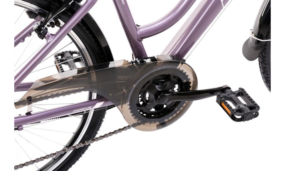 Rower trekkingowy Romet Gazela 26 1 2024 - fioletowy-różowy