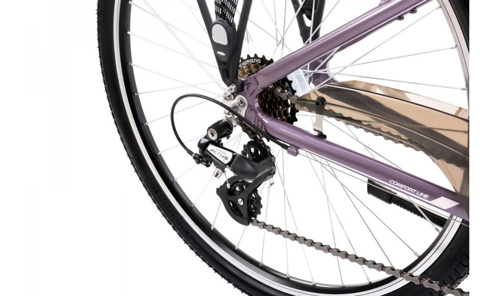 Rower trekkingowy Romet Gazela 26 1 2024 - fioletowy-różowy