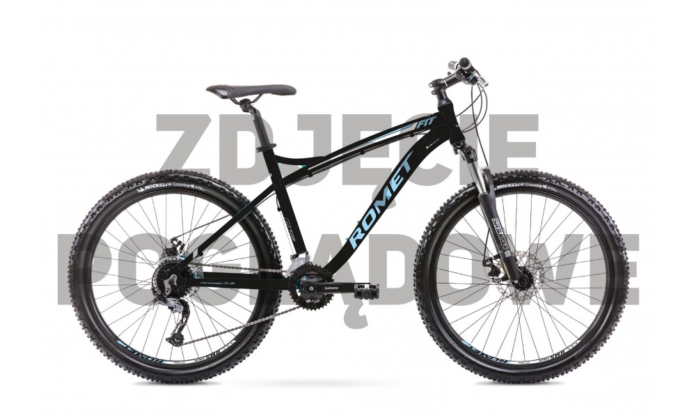 Rower górski Romet Rambler Fit 26 2024 - czarno-niebieski