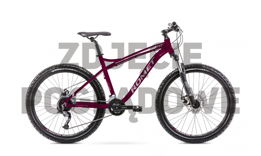 Rower górski Romet Rambler Fit 26 2024 - wiśniowo-srebrny