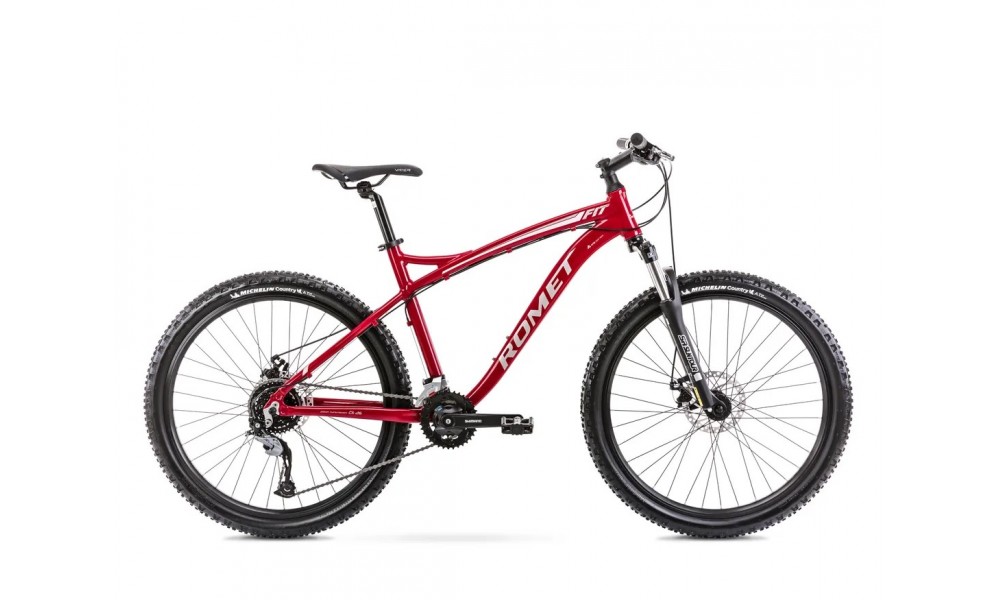 Rower górski Romet Rambler Fit 26 2024 - bordowo-srebrny