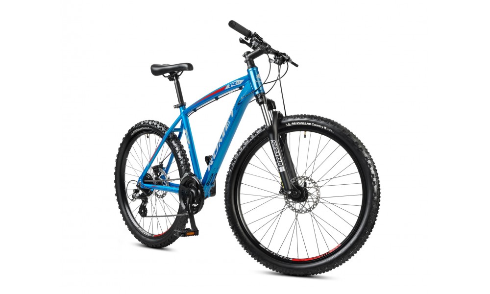 Rower górski Romet Rambler R6.3 2024 - niebiesko-czerwono-srebrny