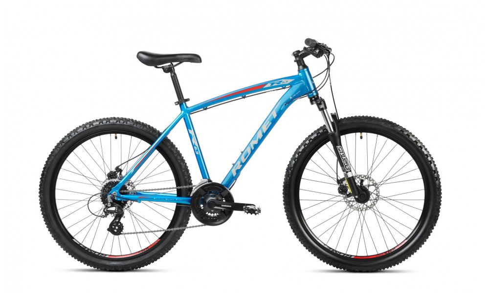 Rower górski Romet Rambler R6.3 2024 - niebiesko-czerwono-srebrny