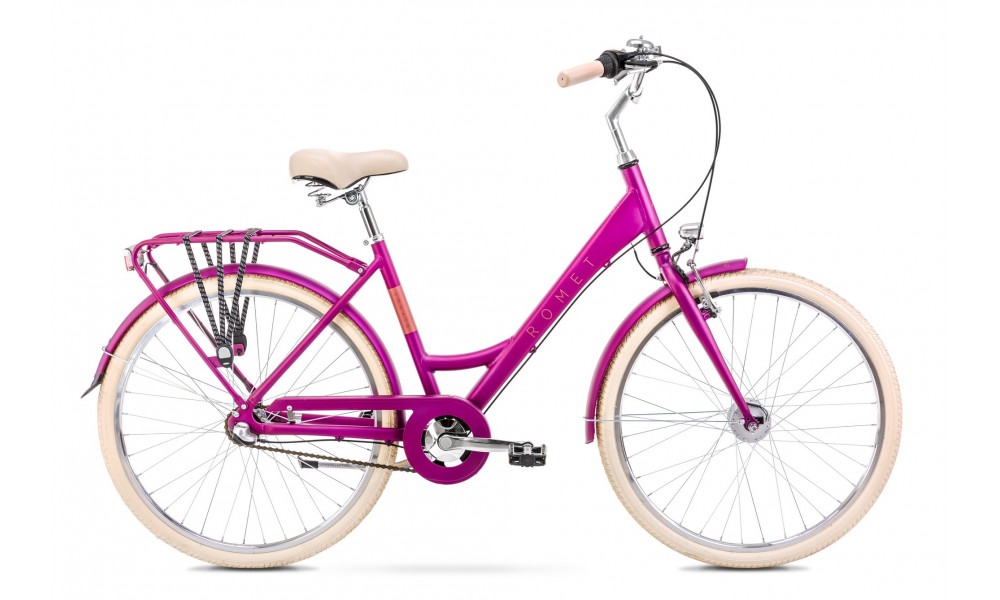 Rower miejski Romet Sonata Classic 26 2024 - różowy