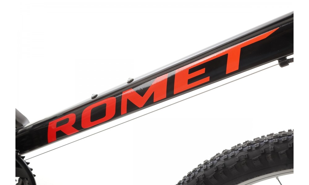 Rower górski Romet Rambler R6.0 2024 - czarno-pomarańczowo-czerwony