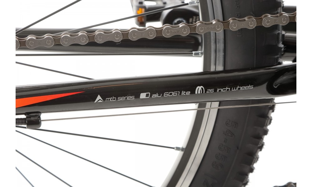 Rower górski Romet Rambler R6.0 2024 - czarno-pomarańczowo-czerwony