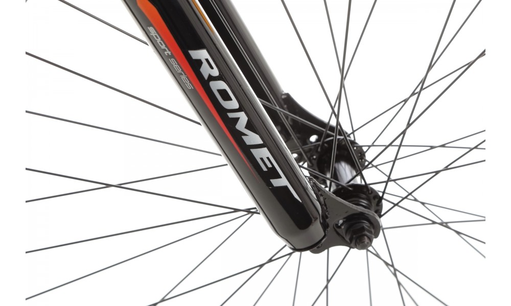 Rower górski Romet Rambler R6.0 2024 - czarno-pomarańczowo-czerwony