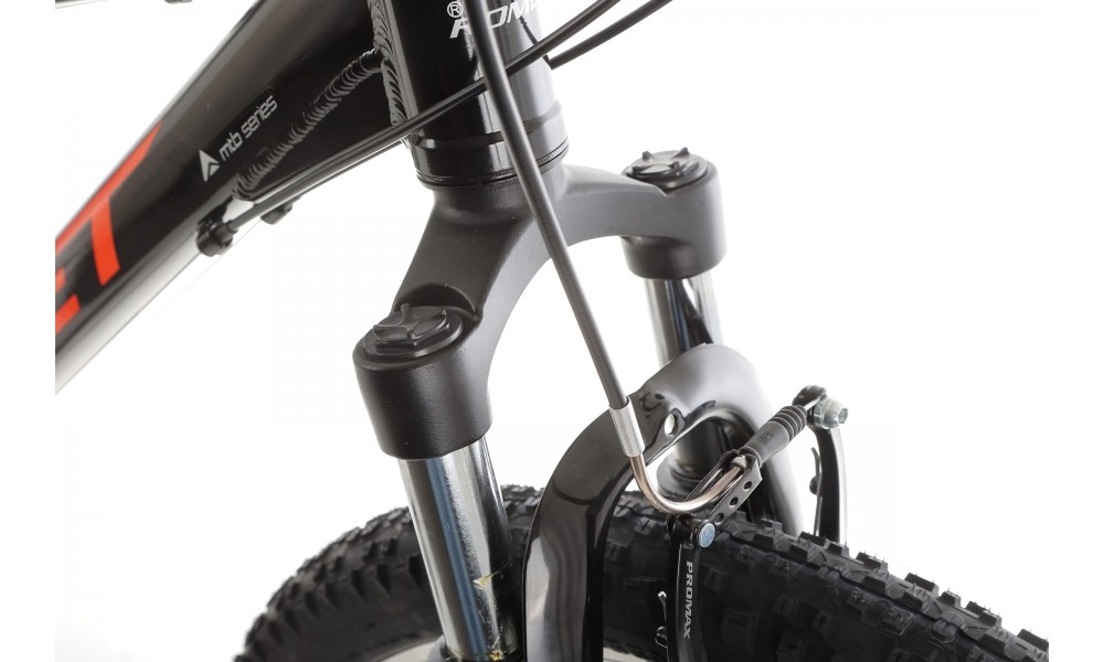 Rower górski Romet Rambler R6.0 2024 - czarno-pomarańczowo-czerwony