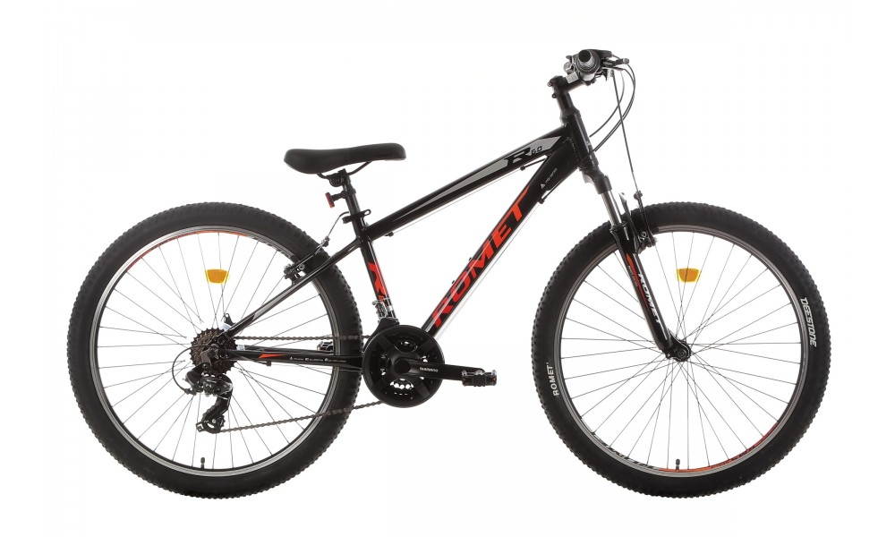 Rower górski Romet Rambler R6.0 2024 - czarno-pomarańczowo-czerwony