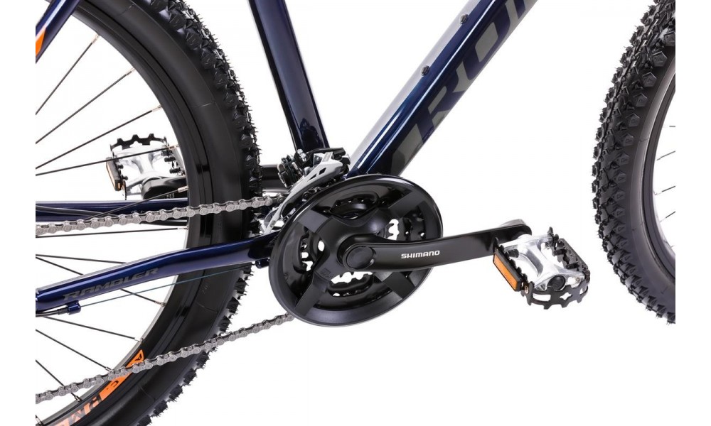 Rower górski Romet Rambler R7.3 2024 - granatowy-pomarańczowy