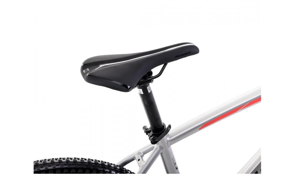 Rower górski Romet Rambler R7.4 2024 - srebrno-czerwono-grafitowy