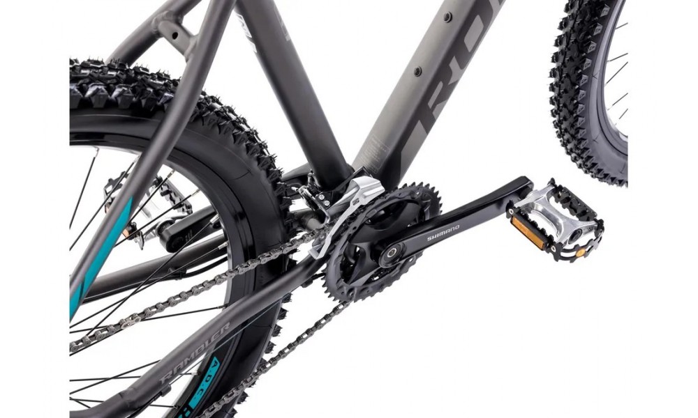 Rower górski Romet Rambler R7.4 2024 - grafitowo-srebrno-turkusowy