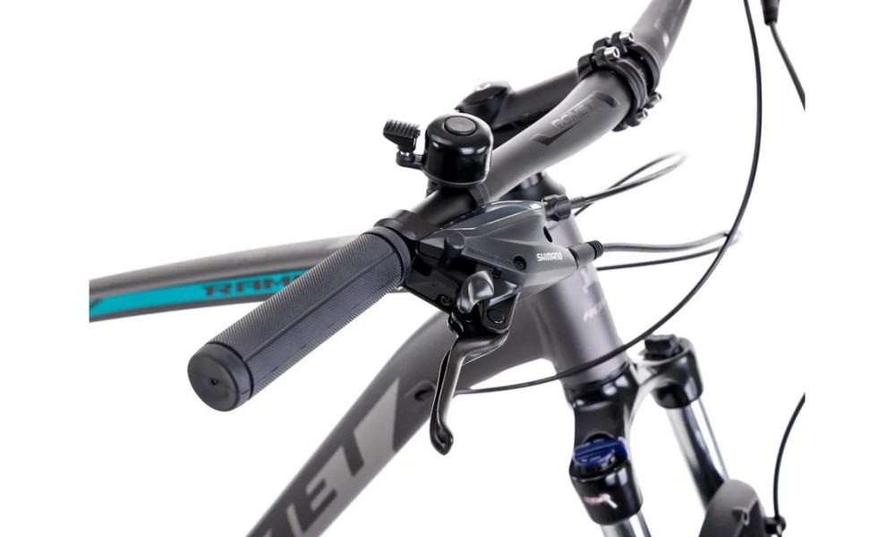 Rower górski Romet Rambler R7.4 2024 - grafitowo-srebrno-turkusowy