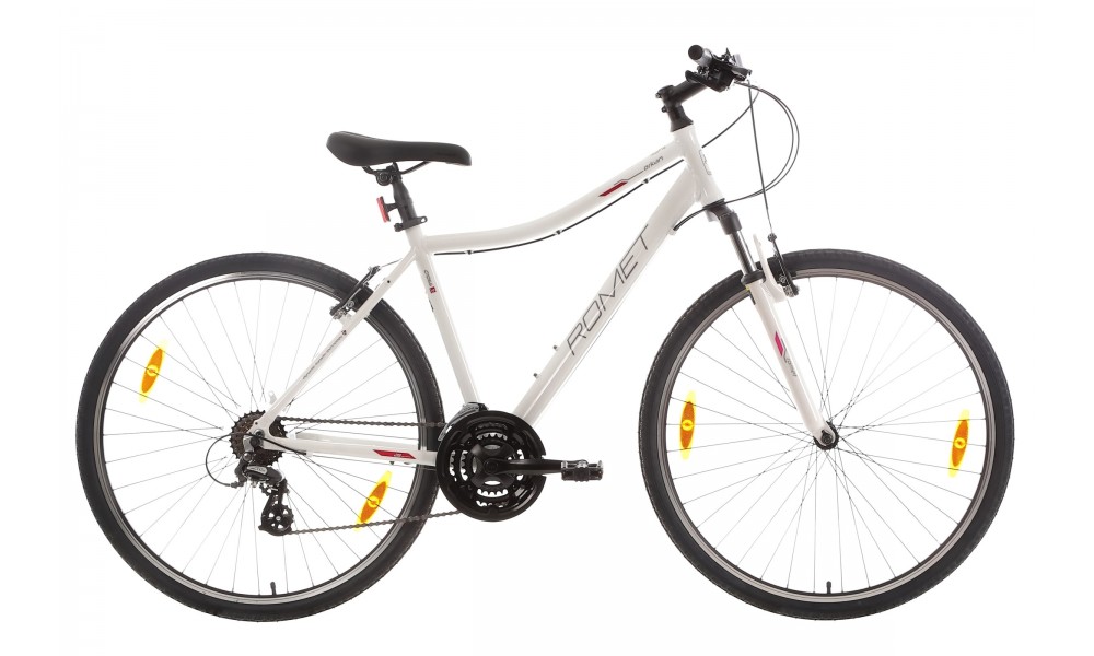 Rower crossowy Romet Orkan D 2024 - biało-fioletowy