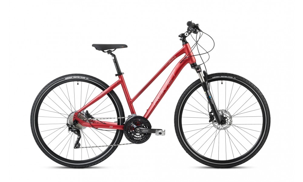 Rower crossowy Romet Orkan 8 D 2024 - bordowo-grafitowo-czerwony