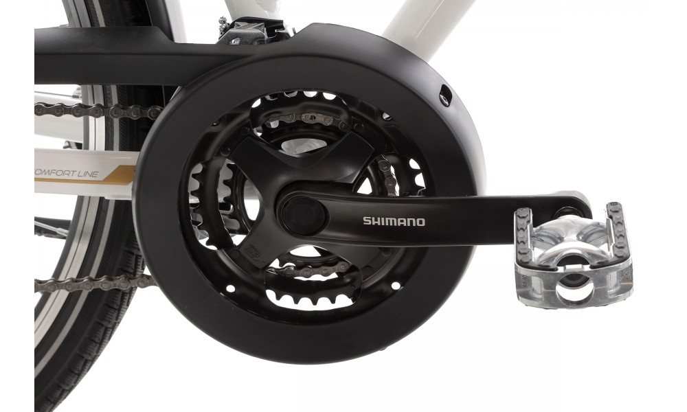 Rower trekkingowy Romet Gazela 5 2024 - biało-złoty