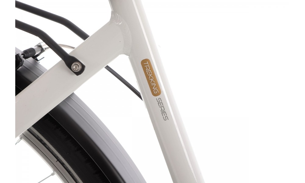 Rower trekkingowy Romet Gazela 5 2024 - biało-złoty