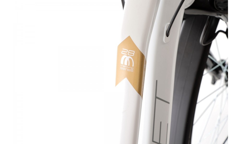 Rower trekkingowy Romet Gazela 5 2024 - biało-złoty