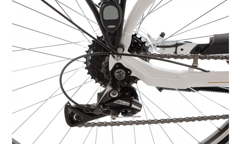 Rower trekkingowy Romet Gazela 5 2024 - biało-złoty