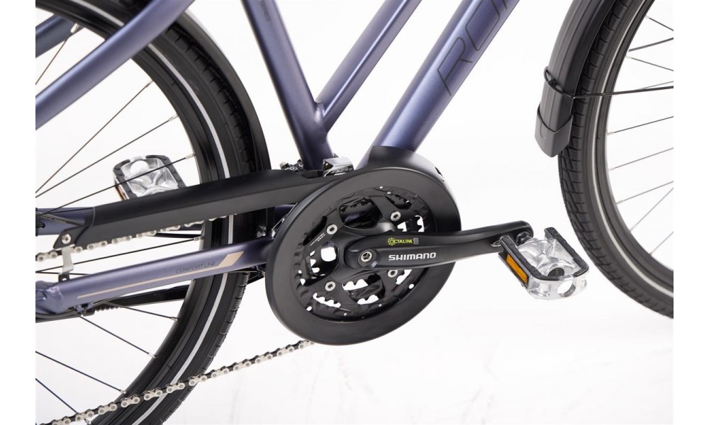 Rower trekkingowy Romet Gazela 9 2024 - fioletowo-złoty