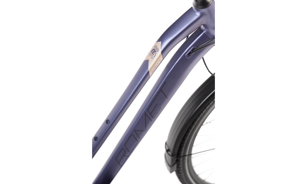 Rower trekkingowy Romet Gazela 9 2024 - fioletowo-złoty