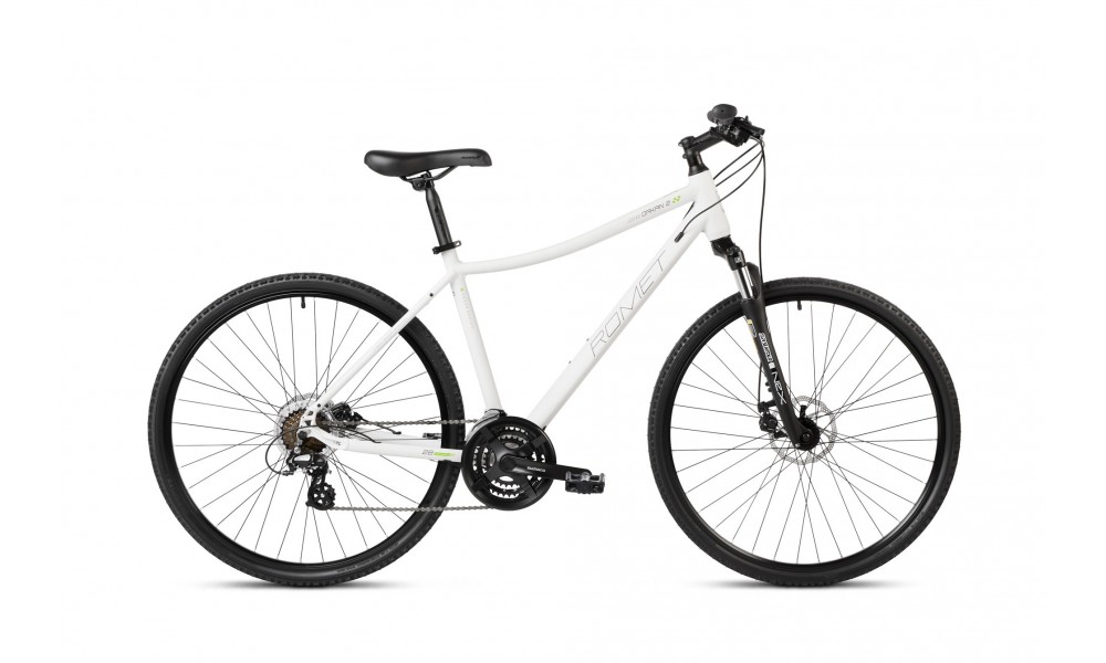 Rower crossowy Romet Orkan 2 D 2024 - biało-grafitowo-seledynowy