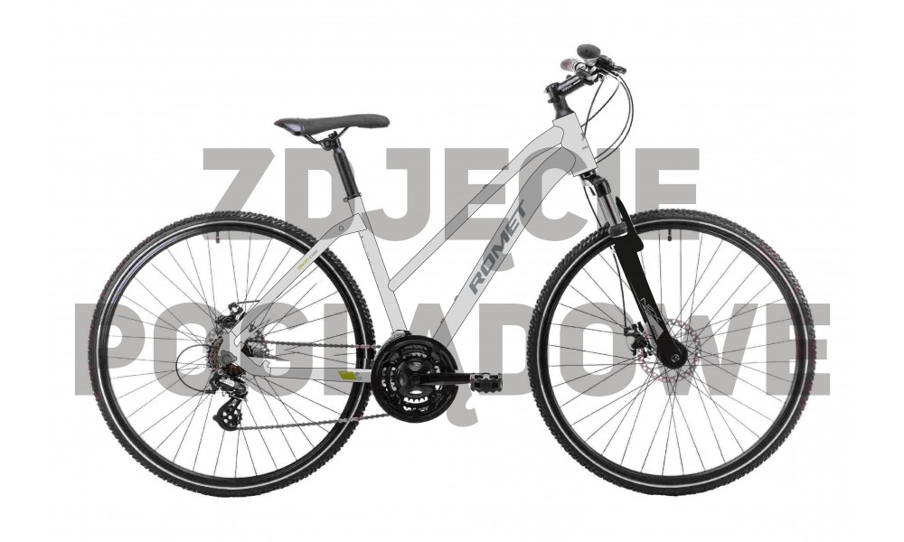 Rower crossowy Romet Orkan 6 CS D 2024 - srebrny-zielony