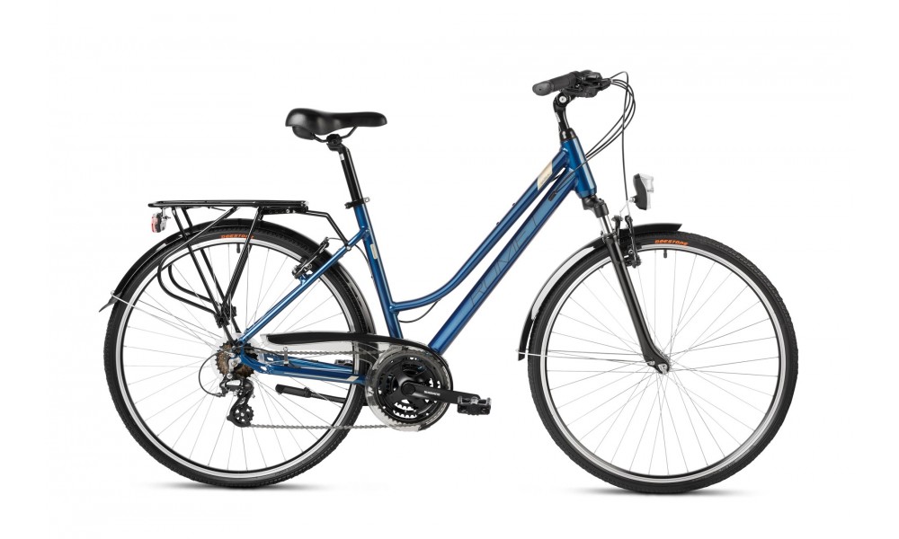 Rower trekkingowy Romet Gazela 2024 - ciemnoturkusowo-złoty