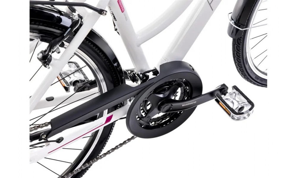 Rower trekkingowy Romet Gazela 1 2024 - biało-fioletowy