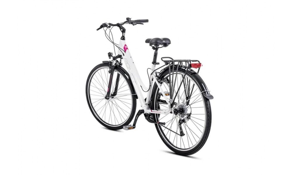 Rower trekkingowy Romet Gazela 1 2024 - biało-fioletowy