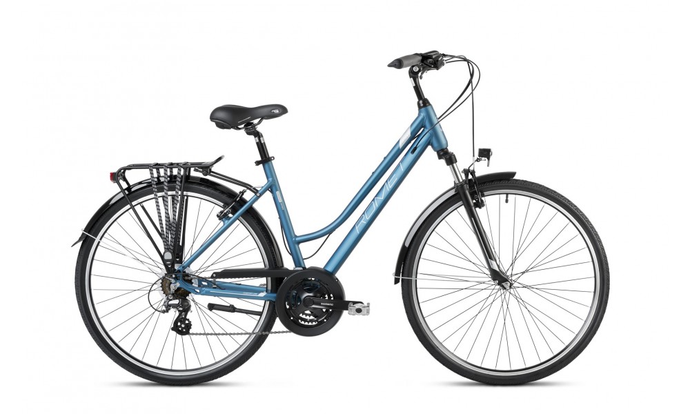 Rower trekkingowy Romet Gazela 1 2024 - granatowo-srebrny