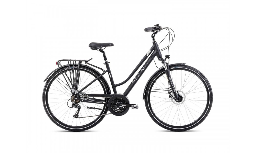 Rower trekkingowy Romet Gazela 4 2024 - czarny-szary