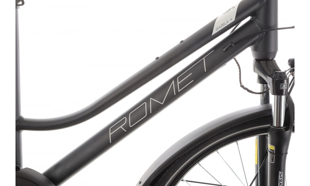 Rower trekkingowy Romet Gazela 4 2024 - grafitowy-biały