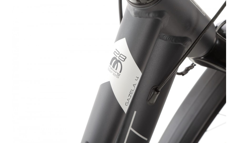 Rower trekkingowy Romet Gazela 4 2024 - grafitowy-biały